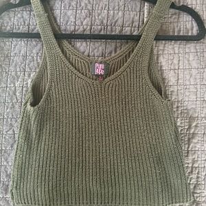 Cute sweater tank crop top